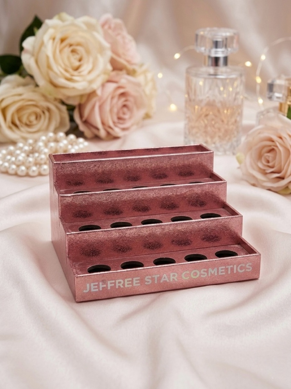 Jeffree Star Cosmetics Rose Pink Metallic Lipstick Display Stand